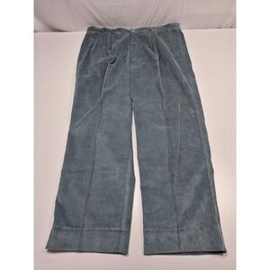 VTG Escadrille Corduroy Pants Mens 42x32 Blue Cotton Pleated Casual Wide Leg